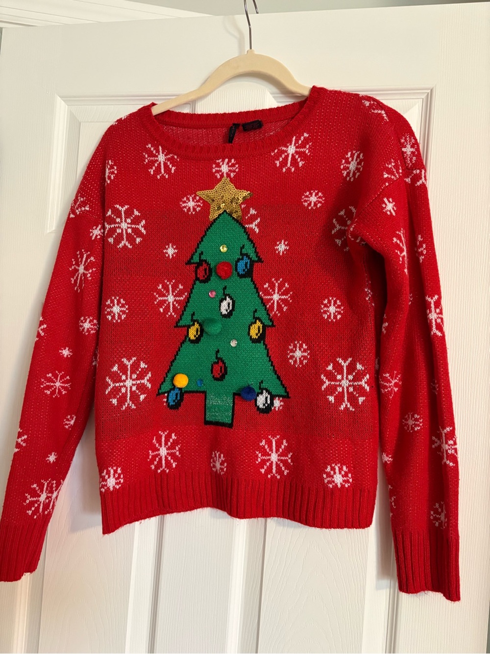 Red Ugly Christmas Tree Sweater